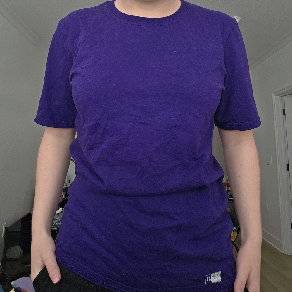 FREE w/ 2+ ITEMS | Purple Russel Athletic Basic Unisex T-Shirt